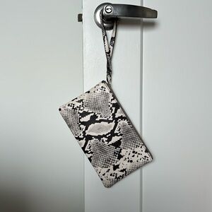 Snakeskin wristlet